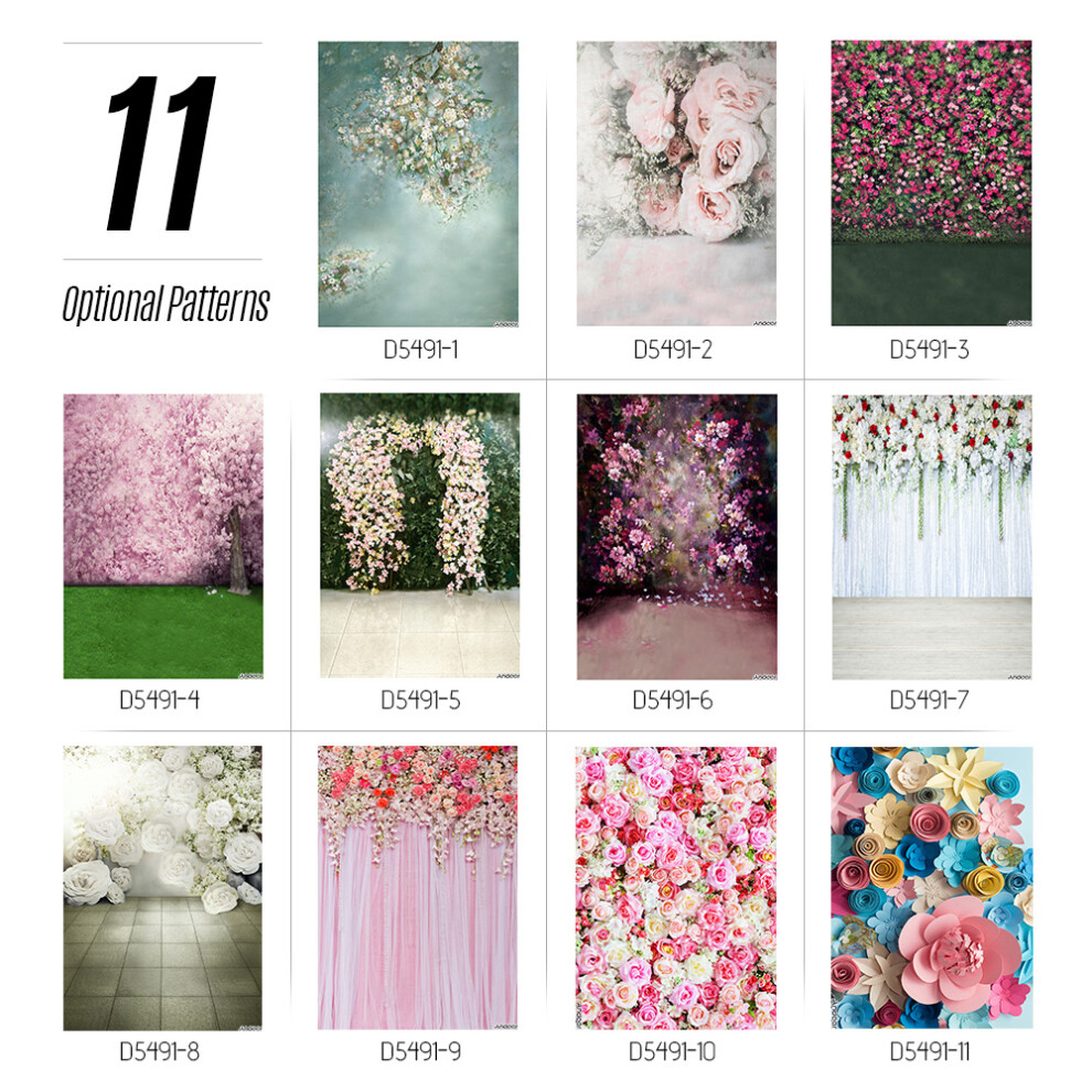 Andoer 1.5 X 2.1M Rose Wedding Photography Backdrop Photo Studio Red 4691392765446