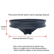 4Pcs Silicone Waste Disposer Anti Splashing Cover 87mm Outer Diameter Fit for Food Waste Disposer