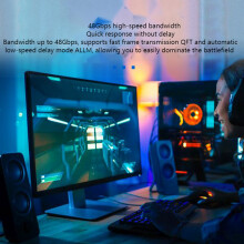 -Compatible 2.1 Male to Female Adapter AM/AF Computer TV HD Adapter, Supports 8K@60HZ Resolution/Dynamic HDR (90)