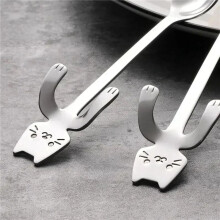 30st Roestvrijstalen Kat Koffielepels Schattige Kat Modellering Theelepel Ijs Dessertlepel Keuken Servies Gadgets