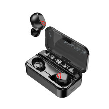 S10Pro TWS Headset 5.2 Fone de Ouvido EstéReo Bilateral Do Toque com 2200MA Display Digital Caixa de Carregamento Preto