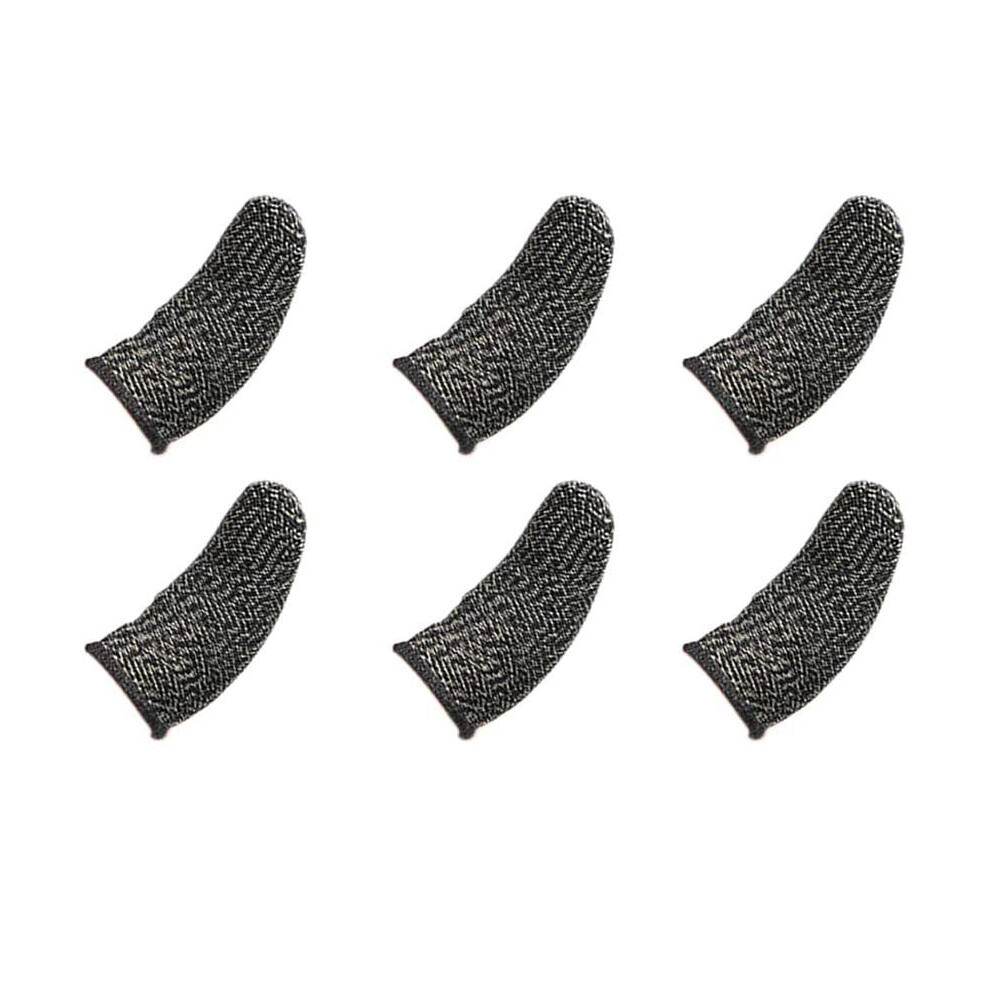 Finger Sleeves For Gaming Mobile Game Contact Screen Finger Cot Smooth Thin Anti-Sweat For Pubg Mobile Games(6 Pcs) Silver 4711371739548