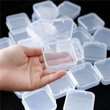 Confezione da 48 Contenitori per la Conservazione di Perline Nel Plastica Trasparente con Coperchio Incernierato per Piccoli Oggetti, Diamanti,