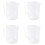 4X Measuring Jug 250ML Graduated Beaker Clear White Plastic Cup 1