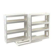 Nouvel Organisateur D'Armoire Pliable et Coulissant pour Épices, Organisateur de Cuisine Rotatif pour Armoire, Coulissant