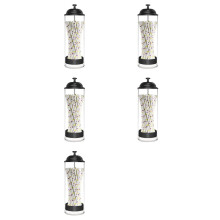 5X Strohhalmhalter für Trinkhalme in Standardgröße, Strohhalmspender Aus Kunststoff für die Theke mit Deckel