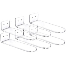 18 Pcs Clear Acrylic Floating Shelves for Wall Mount,Shoe Shelves,Floating Sneaker Display,Show Shelf,Wall Shoe Rack