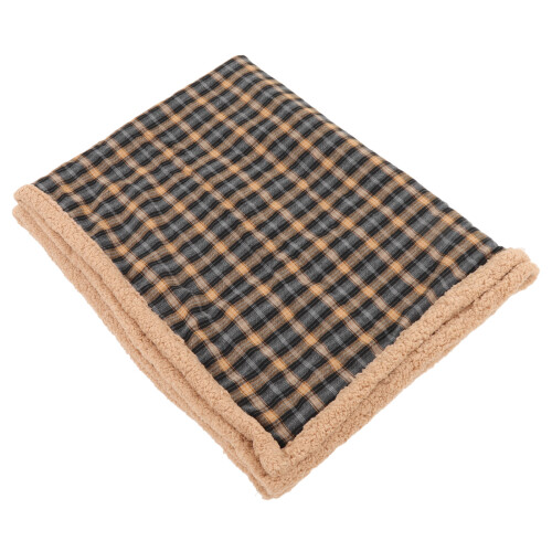 Coperta da picnic impermeabile con inserti in sherpa e pelle. 1