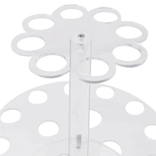 2X Double Couches 24 Trous Porte-CôNes de CrèMe GlacéE Support DéCoration Cuisson Support de PréSentoir de Cupcake 2