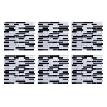 6X 3D Wall Stickers Brick Wallpaper Tile for Kitchen Bathroom Backsplash Anti-Tile Home Decor 28X23.5cm