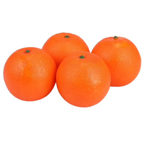 8 Pcs Soft Plastic Simulation Orange Fruit Home Decoration Burgundy 2