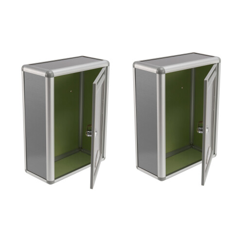 2X Vintage Lockable Secure Mail Letter Post Box Mailbox Post Box for Home Garden Ornament Decor