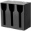 2X Acrylic Utensil Dispenser Cutlery Organizer with 3 Compartment Black Silverware Holder Plastic Flatware 2