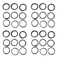 36 Rolls Bonsai Wires Anodized Aluminum Bonsai Training Wire with 3 Sizes (1.0 mm,1.5 mm,2.0 mm),Total 147 Feet (Black)