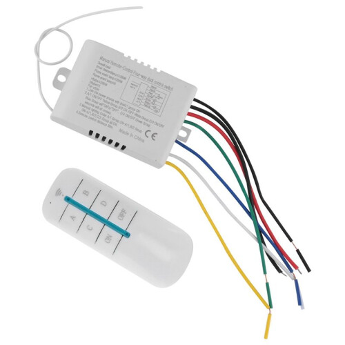 5X 4 Way Light Lamp Digital Wireless Remote Control  /OFF 220V