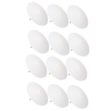 12PCS Paper Parasol Wedding Umbrella Party Favor 60cm Bamboo Umbrellas for Bridal Shower Centerpieces Photo Props