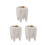 3X Tooth Shape White Ceramic Flower Pot Modern Design Planter Teeth Model  Desktop Pot  Gift(Without Plants) 1