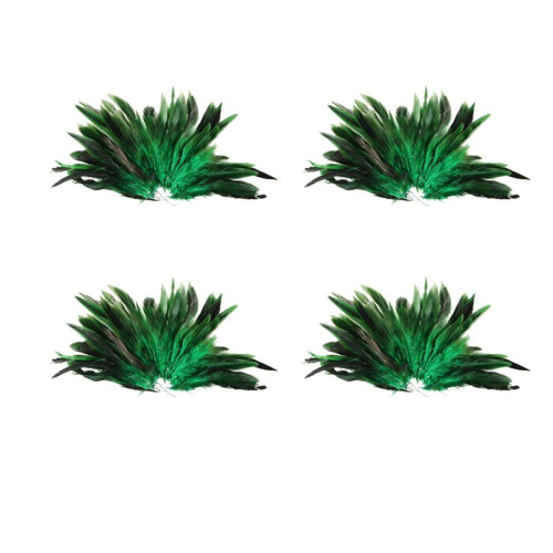 Approx. 200Pcs Dyed Decoration Rooster Cock Feather Green