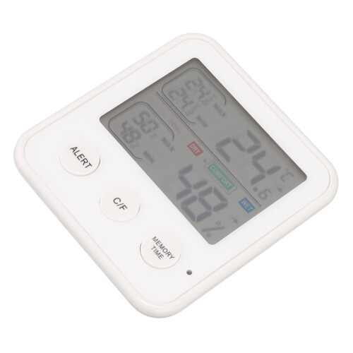 Room Thermometer with LCD Display, ABS, 2x AAA 2