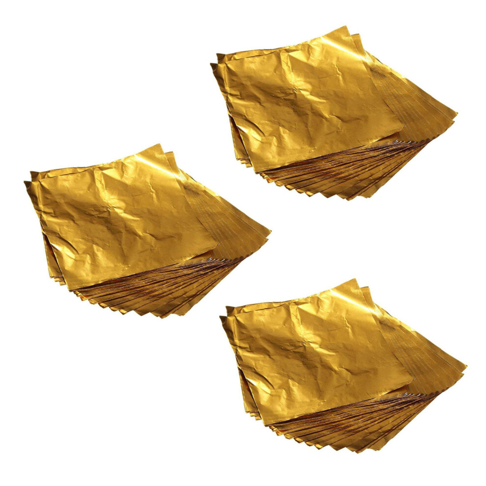 Typecat Gold 300Pcs Square Sweets Candy Chocolate Lolly Paper Aluminum Foil Wrappers