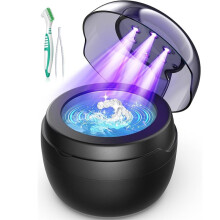 AI Ultrasonic Retainer Cleaner,250ML Cleaner Machine for Dentures,50kHz Digital Ultrasonic Cleaner with 4 Modes US Plug