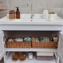 Bathroom Toilet Organizer,Back of Toilet Storage Basket,Waterproof Storage Baskets for Toilet Tank 3 Section 2Pack Brown