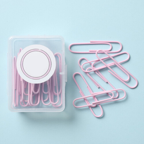 Sakura Pink Paper Clips 50mm Durable Metal 1