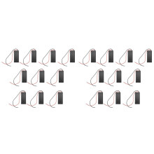 20Pcs 2 AAA Battery Holder with Off and Back Cover with Cord Wire Leads 3V Batteries Storage Box Battery Box