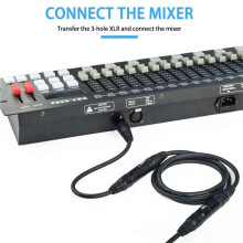 6X XLR Male 3 Pin to XLR Female 5 Pin & XLR Female 3 Pin to XLR Male 5 Pin Audio Cable, for Microphone DMX Stage Light