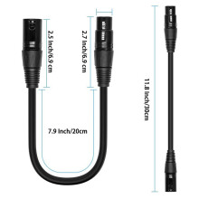 6X XLR Stecker 3 Pin Auf XLR Buchse 5 Pin & XLR Buchse 3 Pin Auf XLR Stecker 5 Pin Audio Kabel, für Mikrofon DMX Bühnen Licht