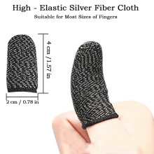 Finger Sleeves for Gaming Mobile Game Contact Screen Finger Cot Smooth Thin Anti-Sweat for PUBG Mobile Games(6 Pcs)