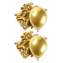 200Pcs Gold Metallic Chrome Latex Balloons, 5Inch Round Helium Balloons for Wedding Graduation Anniversary Baby Shower