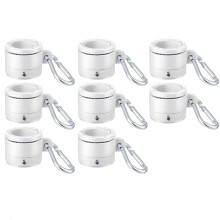 8Pcs Plastic Flag Pole Rings with Bearings 360 Degree Rotating Anti Wrap Flag Mounting Ring for 0.76-1.0In Flag Pole,B