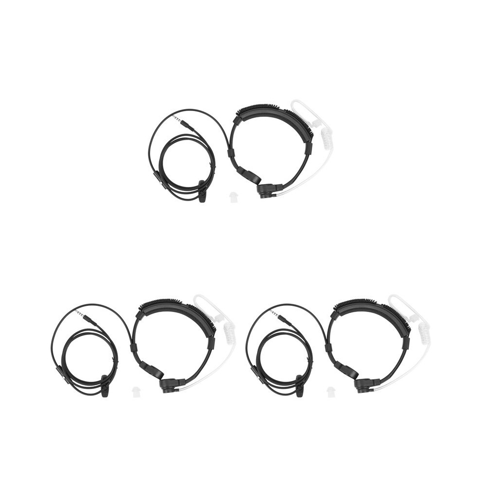 Photos - Educational Toy 3 Pcs 3.5mm Plug Tactical-Throat Microphone Earphone Covert Adjustable Covert Air Tube Headset for Smartphones