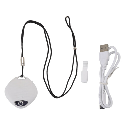 Draagbare luchtzuiverende ketting, wit, 3980 ionen