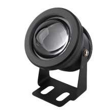 12V 10W RGB Aquarium LED Spotlight Lamp for Fish Tank, Pool, Garden - Black