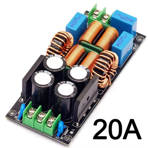 2X AC EMI Filter Audio Power Amplifier EMC EMI Electromagnetic Interference Purify Power  Differential Mode Common,20A 2