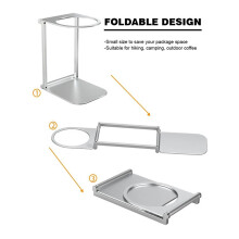 3X Foldable Coffee Drip Holder Pour over Dripper Stand Aluminum Espresso Coffee Machine Support Coffee Dripper Rack