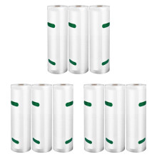 Vacuum Sealer Bags Rolls 9 Pack for Food Saver, Heavy Duty Vacuum Storage Bags for Sous Vide Cooking, Freezer
