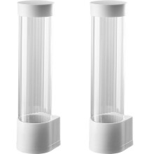 2X Disposable Cup Holder Automatic Cup Remover Paper Cup Holder Water Cup Wall-Mounted Storage Storage