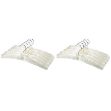 10x Satin Padded Hangers for Delicate Wedding Dresses Silk Hangers with Anti-Rust Swiveling Chrome Hook