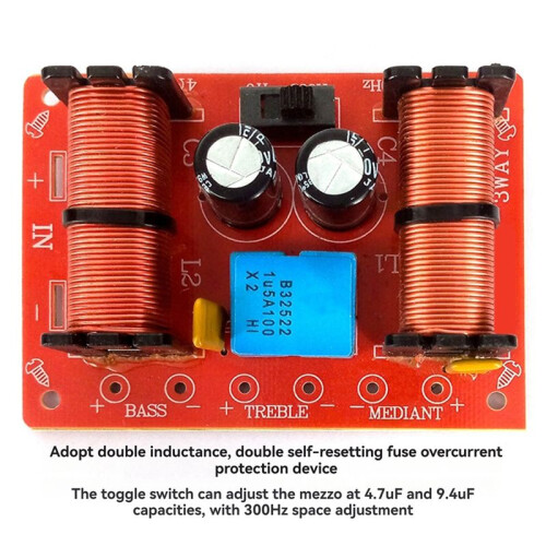 For HiFi High Fidelity Home Speaker Crossover 3-Way Frequency Divider for Audio System 2