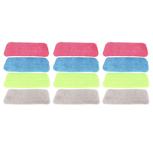 12 Pezzi di Pulizia Mop Mop per Vorfreude Spray E Spruzzare & Tutti Stracci Stracci Lavabili