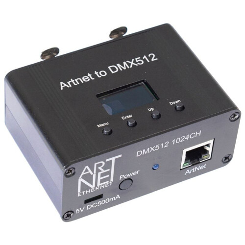 2X Interface de Contrôleur D'Éclairage Ethernet ArtNet DMX 512, 2 Univers