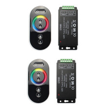 2X GT666 RGB LED LED Strip Controller Wireless RF Touch Remote 12V 24V 18A 3 Channels Lights Tape Dimmer
