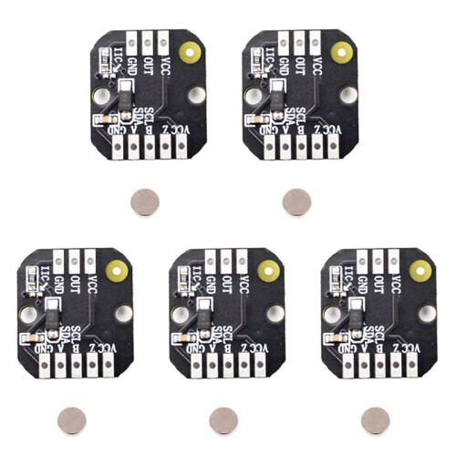 5X MT6701 Magnetic Encoder Module PWM/I2c Brushless Motor Encoder ABZ Mode 1024 Lines Replaces AS5600 Module