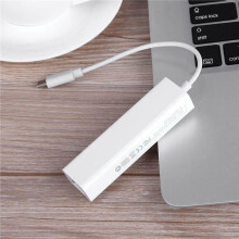 2X USB-C USB 3.1 Type C to USB RJ45 Ethernet Lan Adapter Hub Cable for PC
