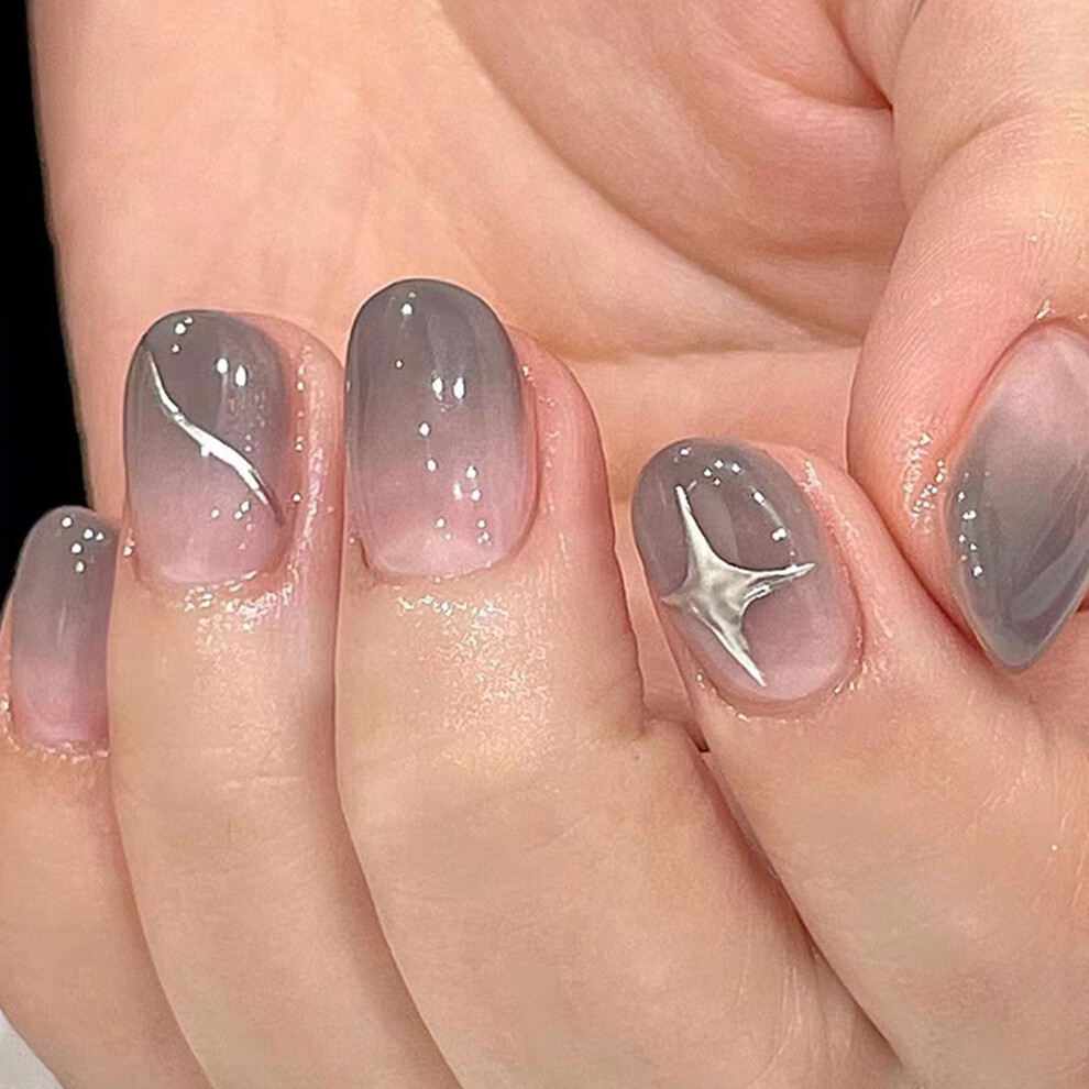 Reach-Tools (Jelly Glue Model) Gradient False Nails - Durable Wedding & Dating Decor