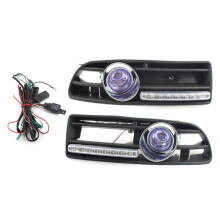 Griglia Paraurti Luci di Guida con Interruttore e Cablaggio per Bora MK4 1998-2004 Luce di Marcia Diurna 1J5853665B Nero+Blu