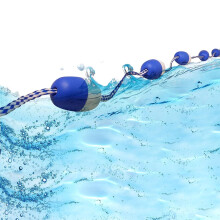 Blue White Pool Safety Rope 8m Floating Lane Divider Rope for Inground Swimming Pool Easy Setup